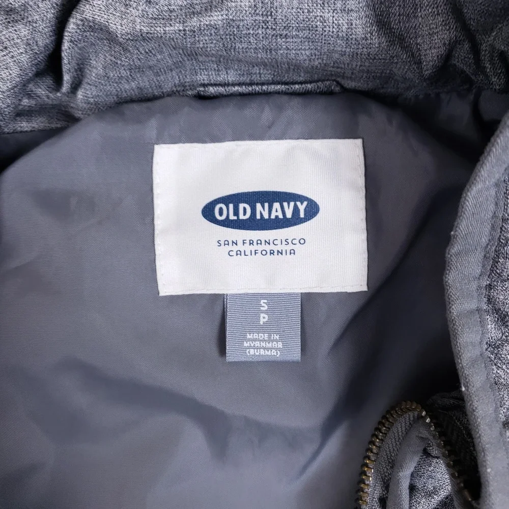 Old Navy Quilted Puffer Vest Women S Gray Full Zip Layering‎ Gorpcore